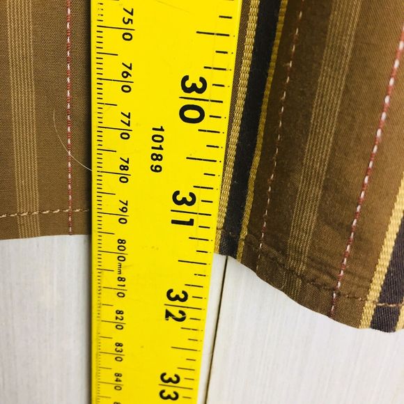TOMMY BAHAMA Men's Brown Striped Long Sleeve 100% Cotton Dress Shirt Size XL - Picture 10 of 11